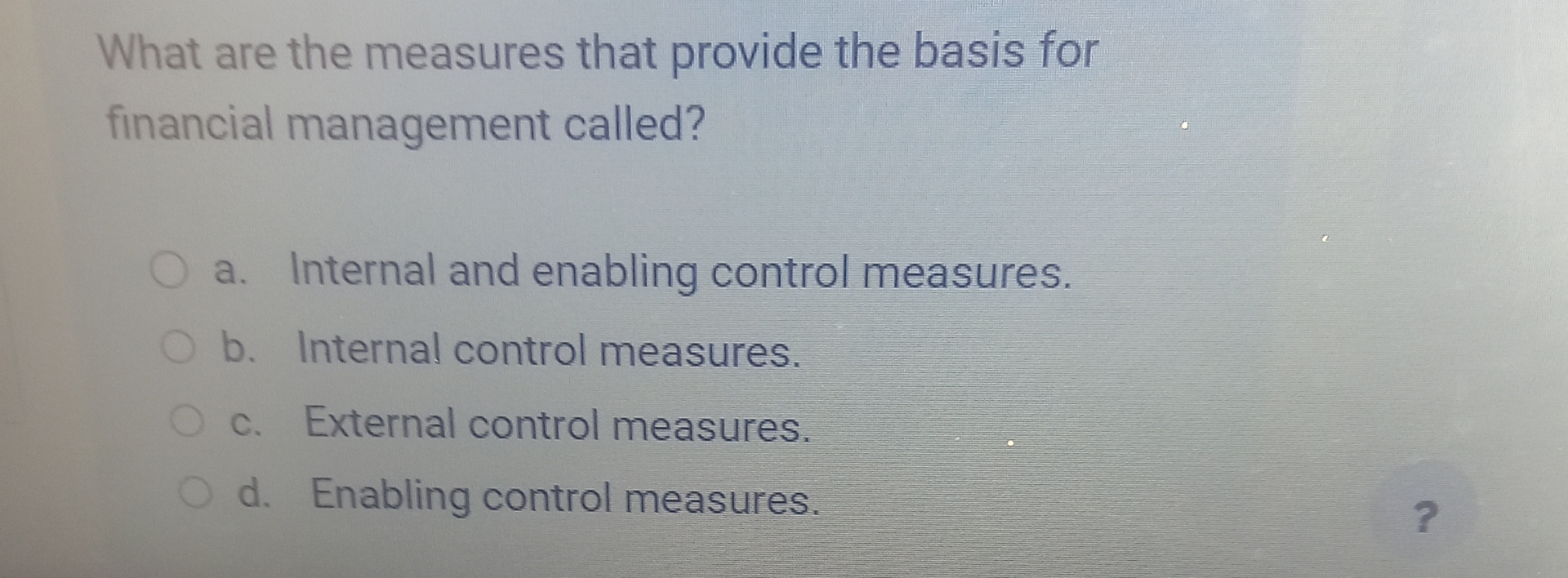 Solved What Are The Measures That Provide The Basis For | Chegg.com