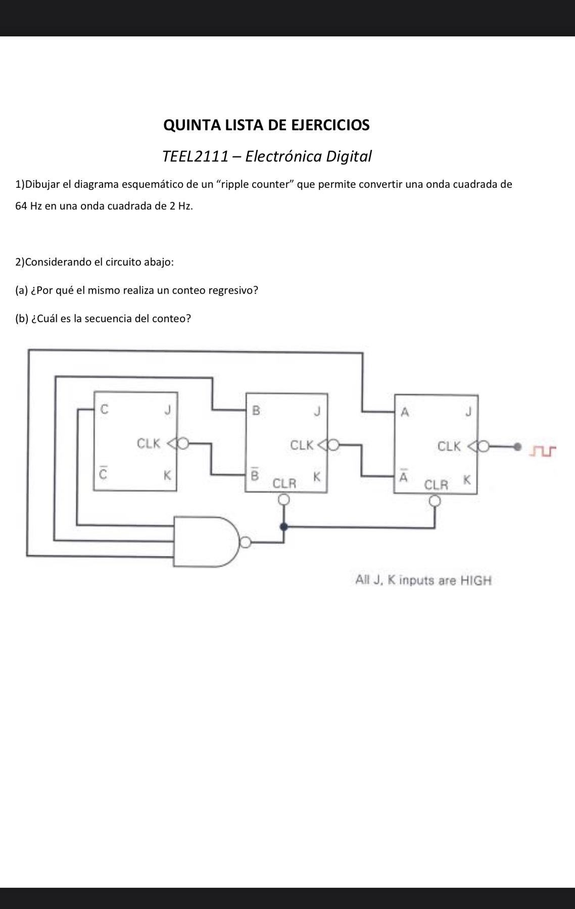 Solved QUINTA LISTA DE EJERCICIOSTEEL2111 - ﻿Electrónica | Chegg.com