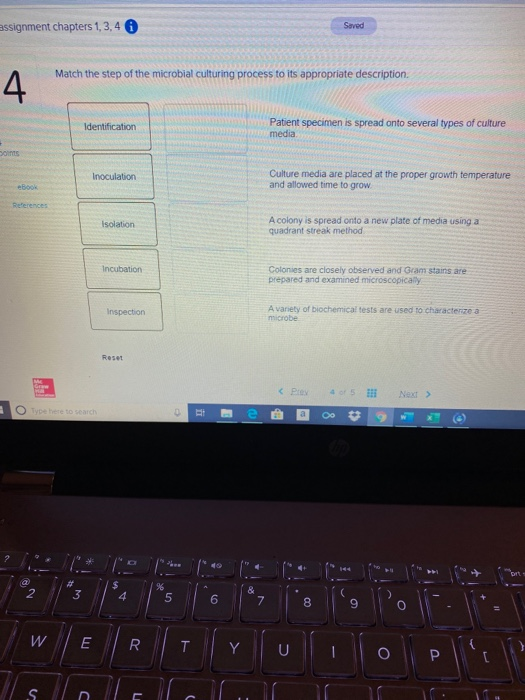 Solved assignment chapters 1.3.4 Saved Match the step of the | Chegg.com