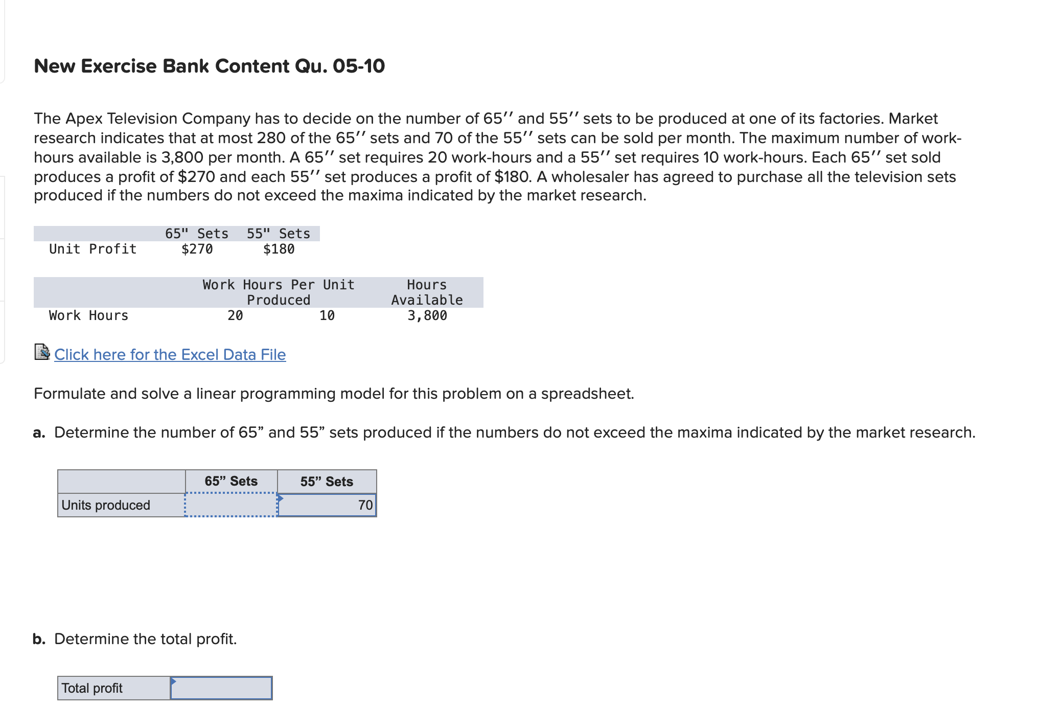 Solved New Exercise Bank Content Qu. 0510The Apex
