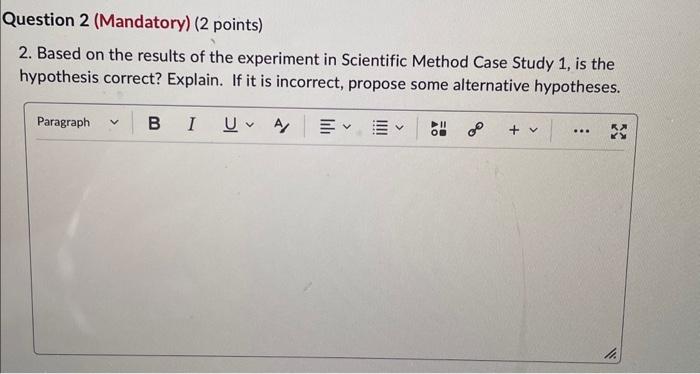 Solved In The Example Below, The Scientific Method Is Used | Chegg.com