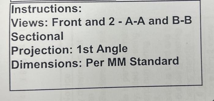 Solved Draw the front view, auxiliary view and sectional | Chegg.com