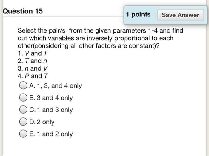Solved Question 15 1 points Save Answer Select the pair/s | Chegg.com