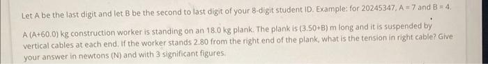 Solved Let A Be The Last Digit And Let B Be The Second To | Chegg.com