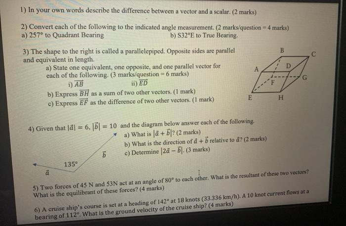 Solved 1) In your own words describe the difference between | Chegg.com