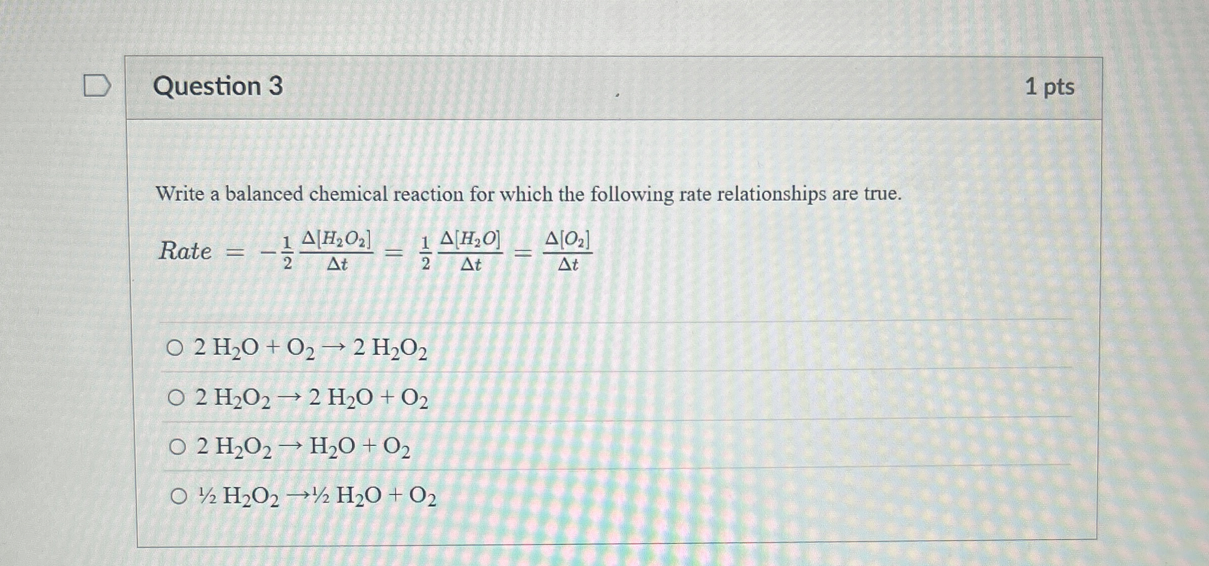 Question 3Write a balanced chemical reaction for | Chegg.com