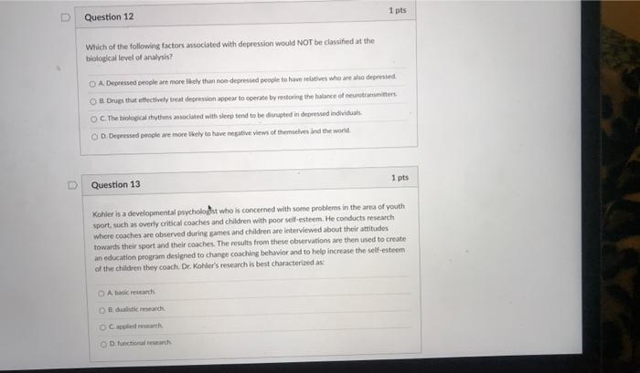 Solved 1 pts D Question 12 Which of the following factors | Chegg.com