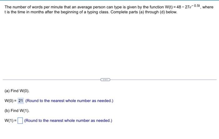 Solved The number of words per minute that an average person | Chegg.com