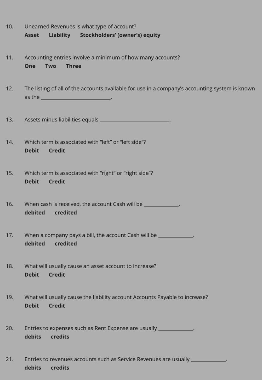 Solved 1 Which Financial Statement Reports The Revenues And Chegg