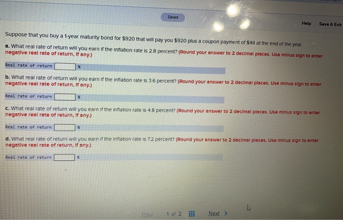 Solved Saved Help Save & Exit Suppose that you buy a 1-year | Chegg.com
