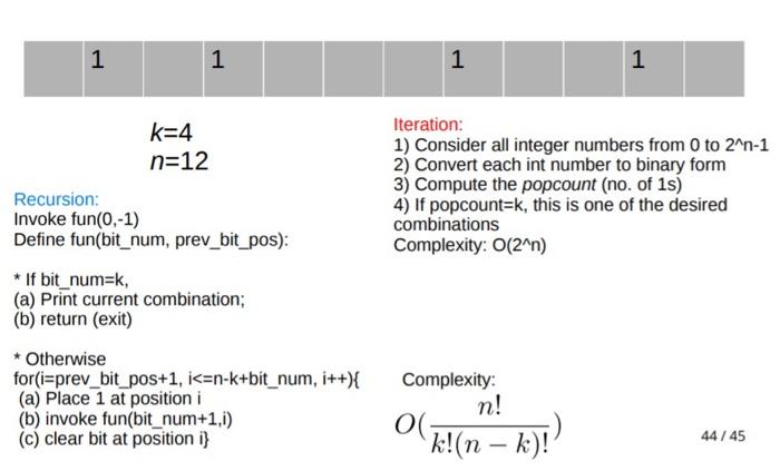 Solved 1 1 1 1 K=4 N=12 Iteration: 1) Consider All Integer 