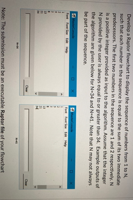 Solved Develop a Raptor flowchart to display the sequence of | Chegg.com
