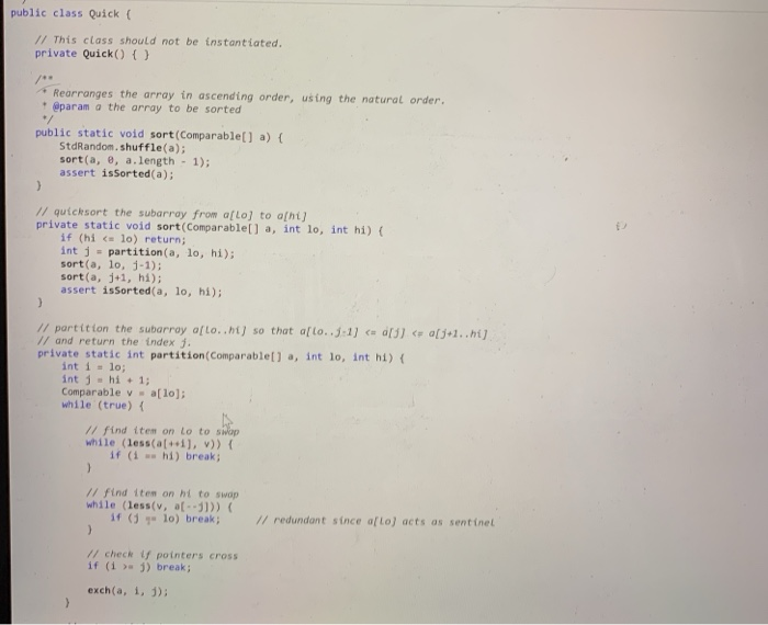 Problem 3 (QuickSort Stack Depth, 20 points). See | Chegg.com