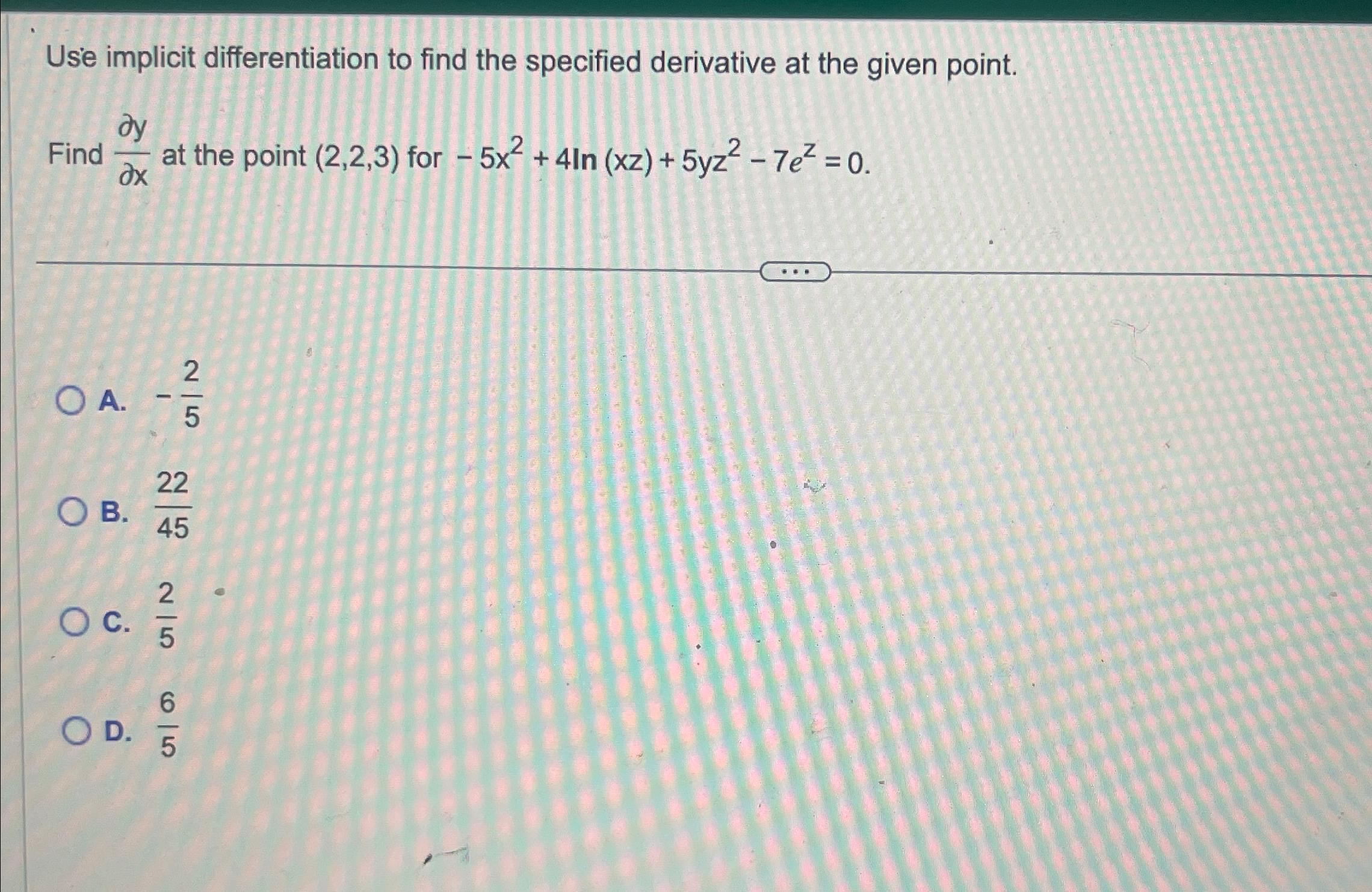 Solved Use implicit differentiation to find the specified | Chegg.com