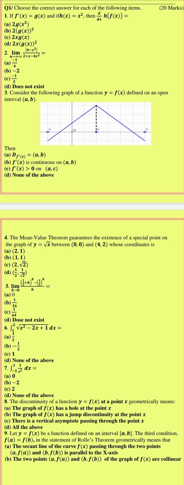 Solved I Have A Test I Want A Solution Within A Quarter Chegg Com