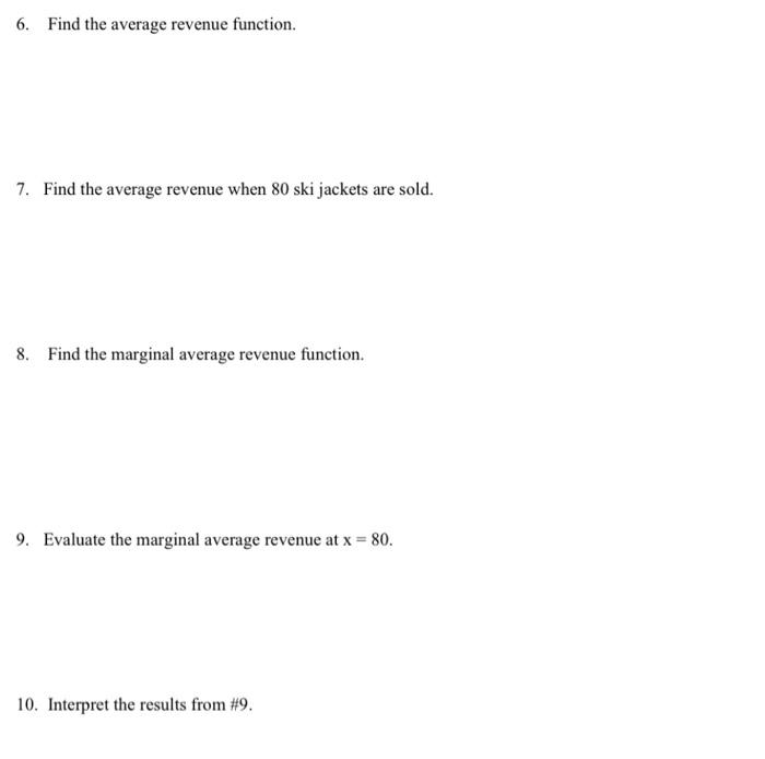 solved-6-find-the-average-revenue-function-7-find-the-chegg