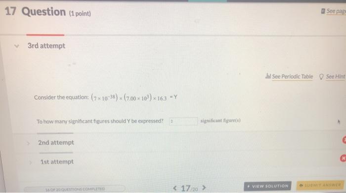 Solved 17 Question (1 point) See pas 3rd attempt See | Chegg.com