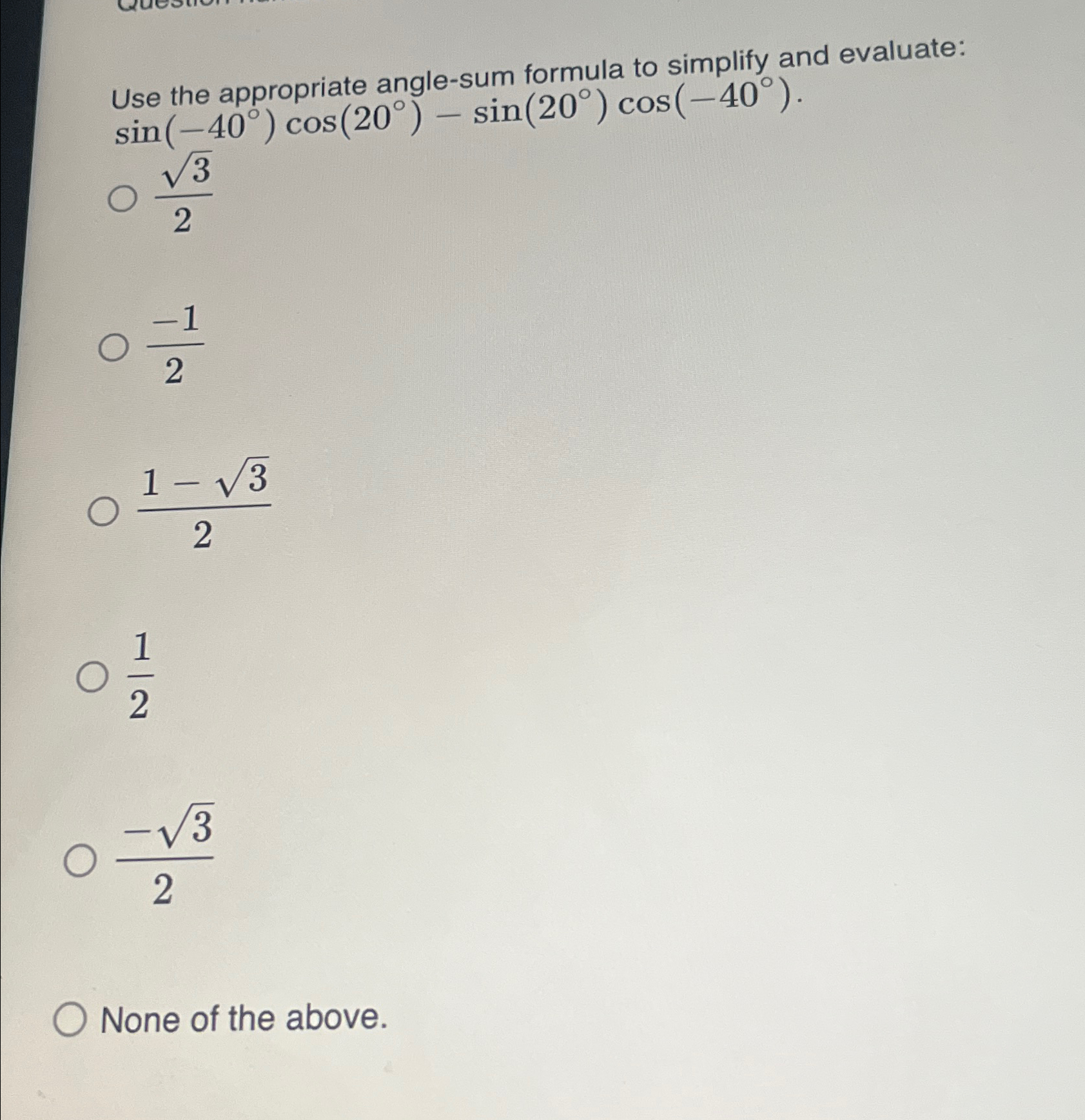 Solved use the appropriate angle sum formula to simplify and chegg