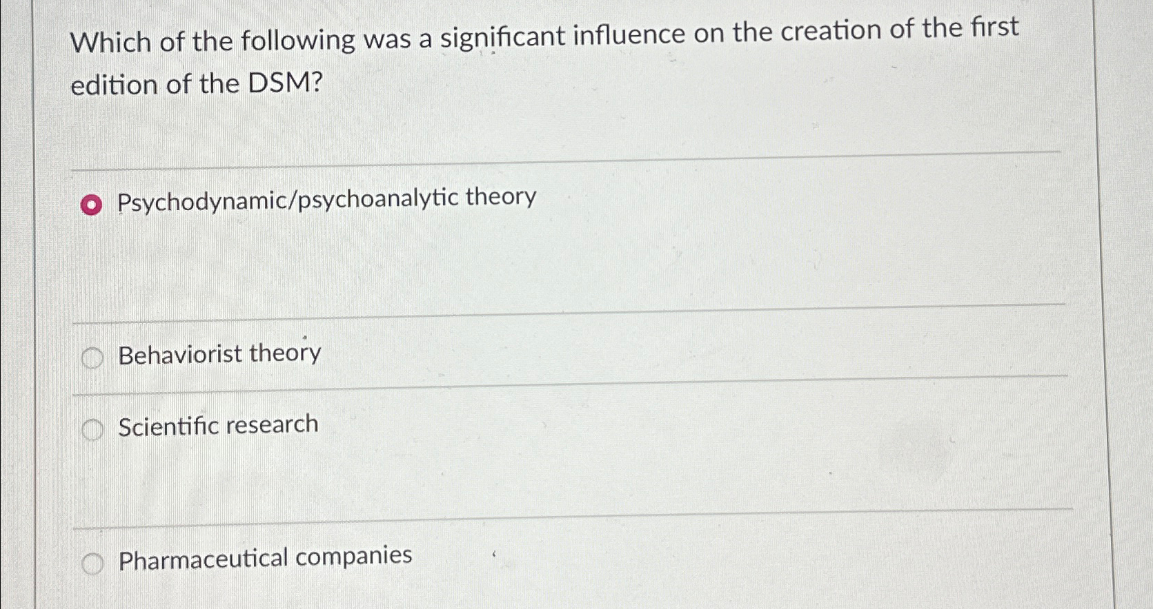 Solved Which of the following was a significant influence on | Chegg.com