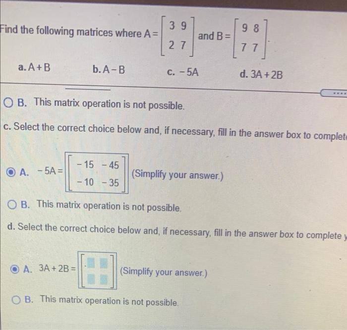 Solved -1 -5 Find (if Possible) A. AB And B. BA, If A = 1 2 | Chegg.com