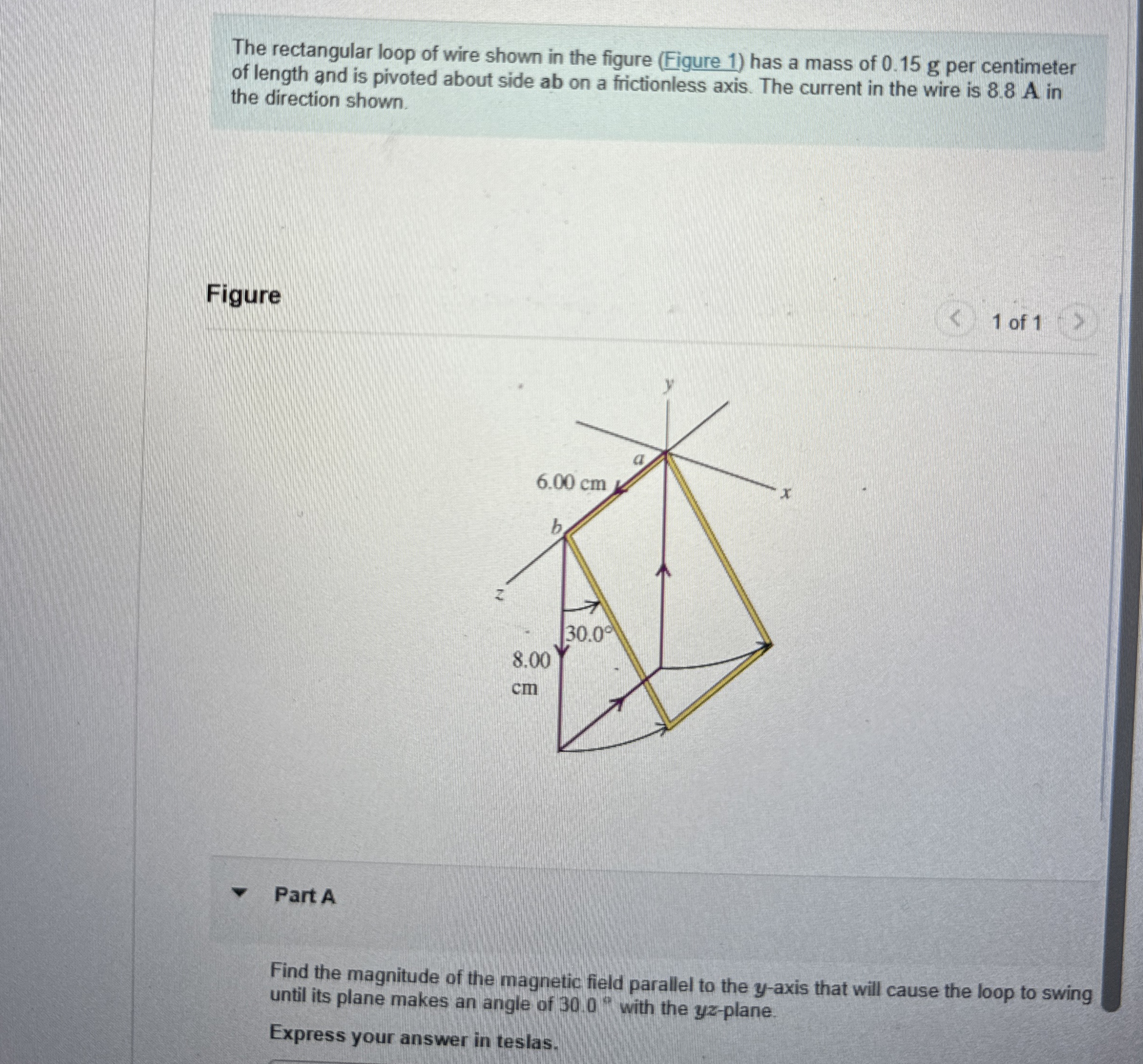 Solved The rectangular loop of wire shown in the figure | Chegg.com