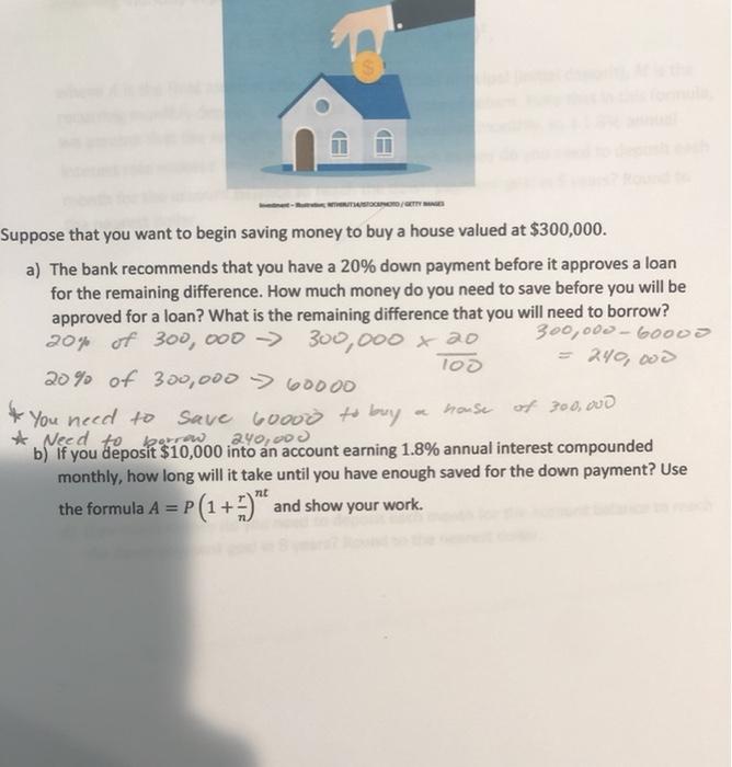 How much should i have in store the bank to buy a house