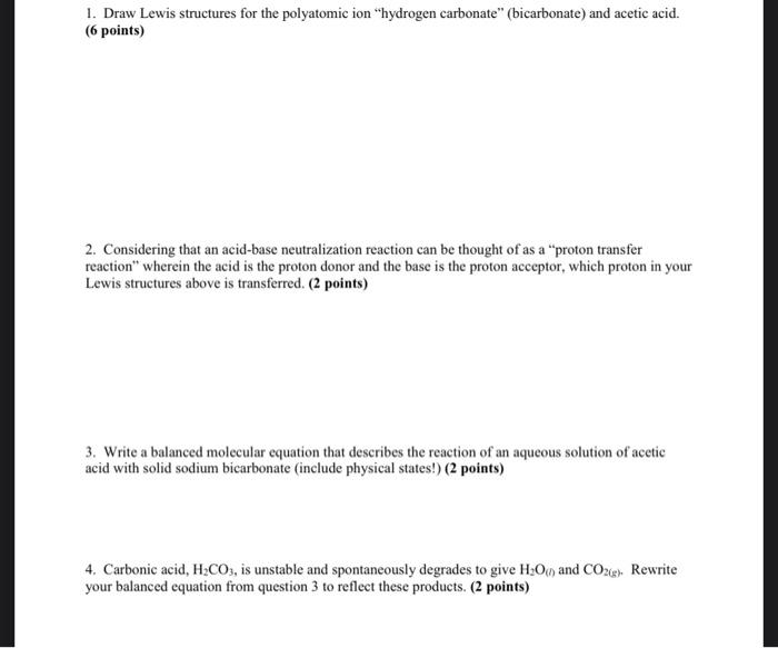Solved 1. Draw Lewis structures for the polyatomic ion | Chegg.com