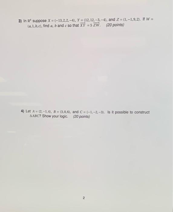 Solved 1) Let A=(2,2,3),B=(5,−1,4) And C=(1,7,5). A) Find | Chegg.com