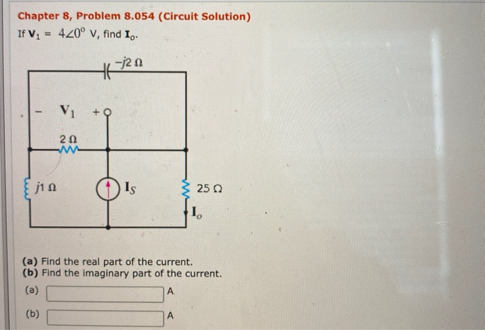 Solved Chapter 8, Problem 8.054 (Circuit Solution) If V= | Chegg.com