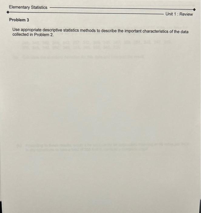 Descriptive Statistics Methods