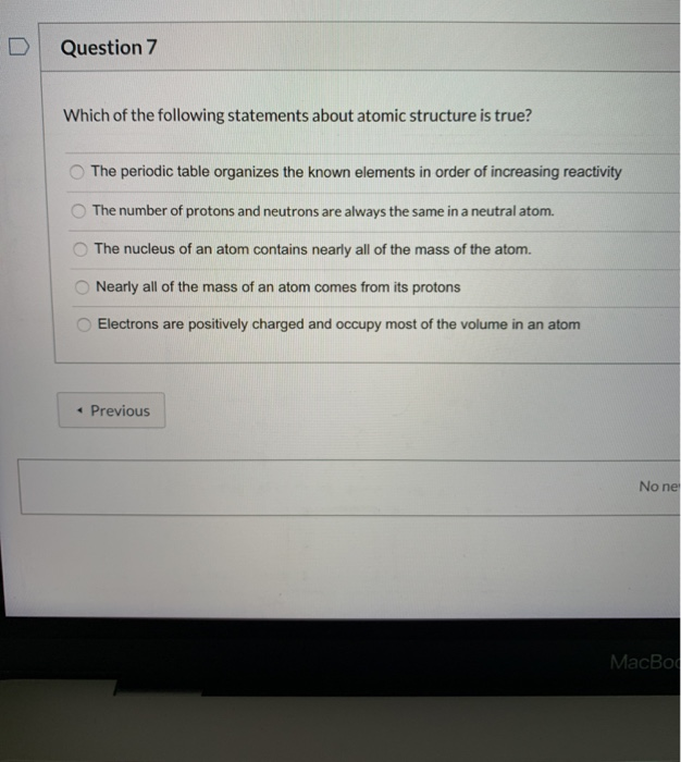 Solved Question 7 Which of the following statements about | Chegg.com