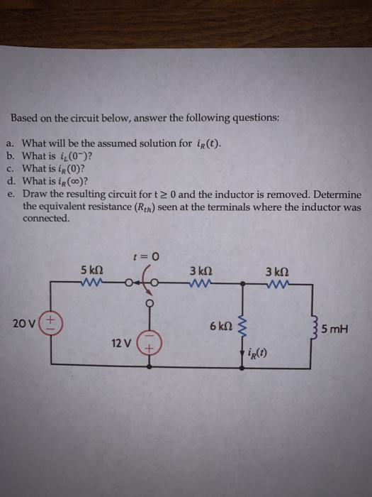 Solved Based on the circuit below, answer the following | Chegg.com