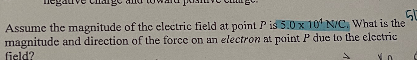 Solved Assume the magnitude of the electric field at point P | Chegg.com