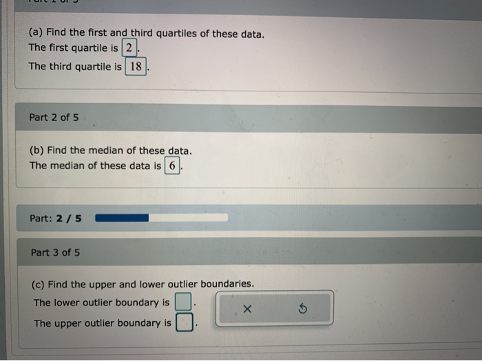 Solved (a) Find The First And Third Quartiles Of These Data. | Chegg.com