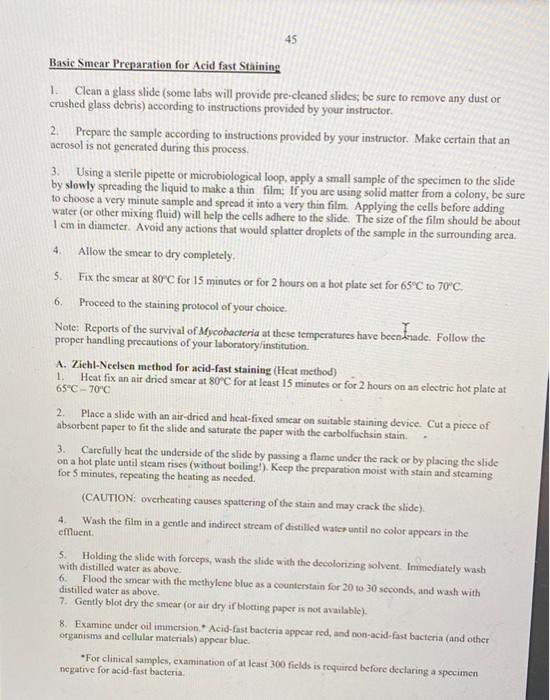 Solved Week 4 Lab Activity 1 Acid Fast Staining the second