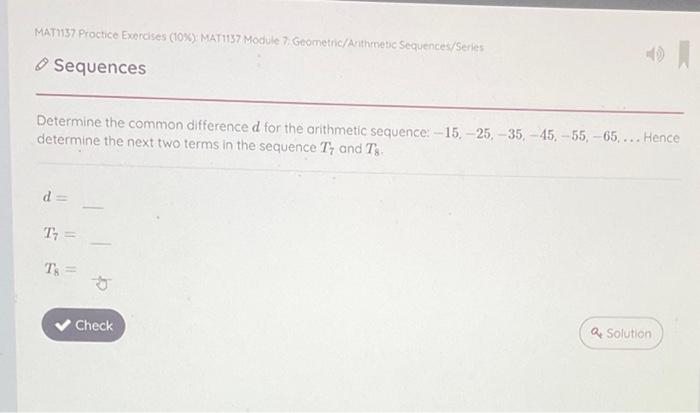 Solved MAT1137 Practice Exercises (10%) MAT1137 Module 7: | Chegg.com