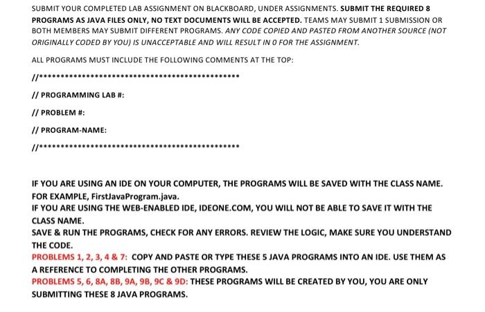 Solved SUBMIT YOUR COMPLETED LAB ASSIGNMENT ON BLACKBOARD, | Chegg.com