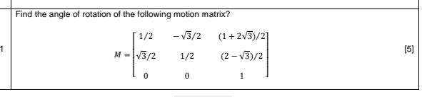 Solved Find the angle of rotation of the following motion | Chegg.com