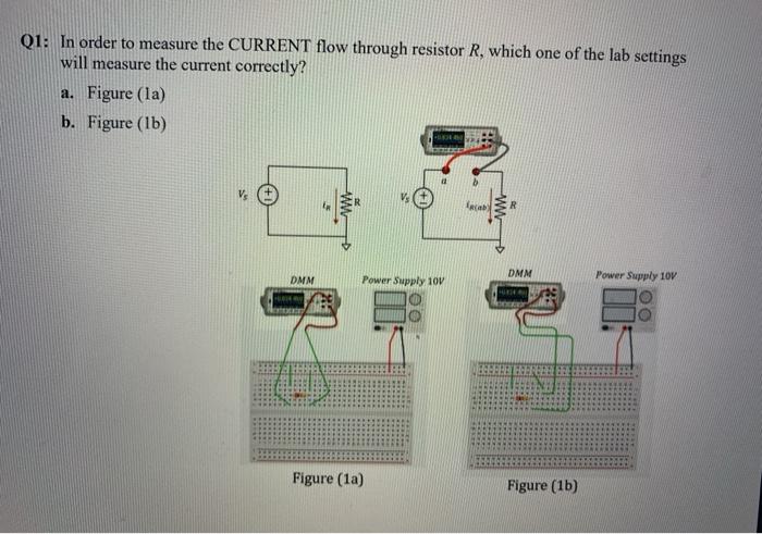 Solved Q1: In order to measure the CURRENT flow through | Chegg.com