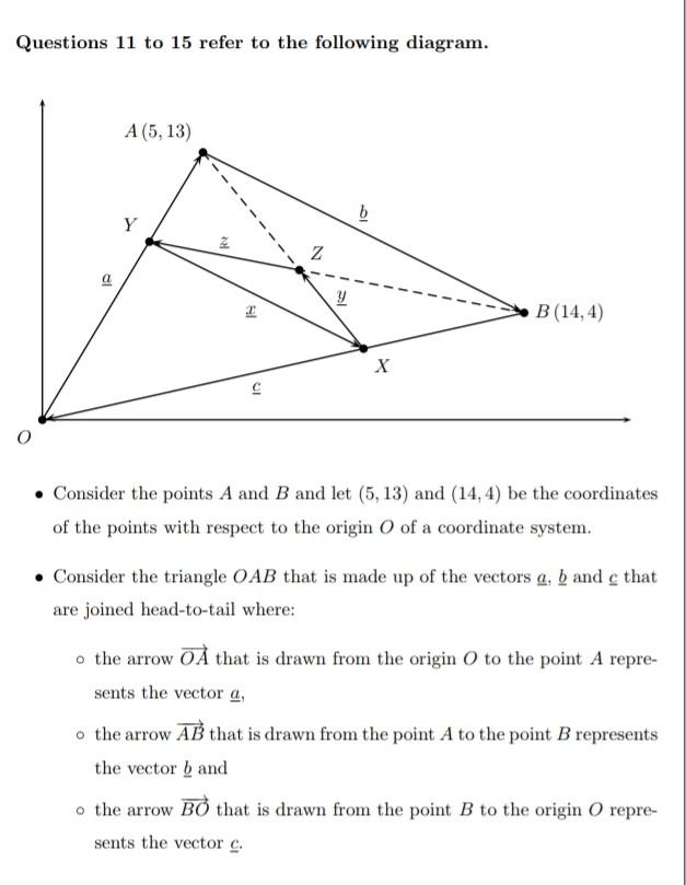 Solved Questions 11 To 15 Refer To The Following Diagram. - 