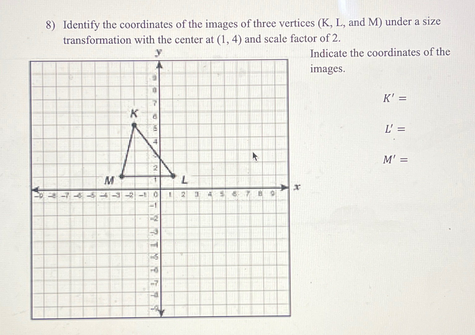 Solved Identify the coordinates of the images of three | Chegg.com