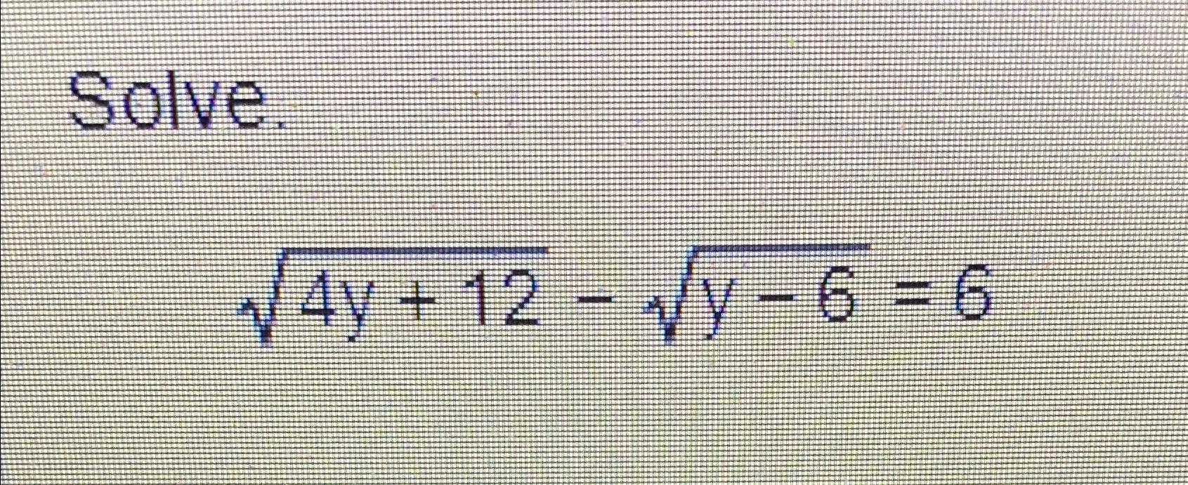 solve 12 5 2y 4y 6 9y