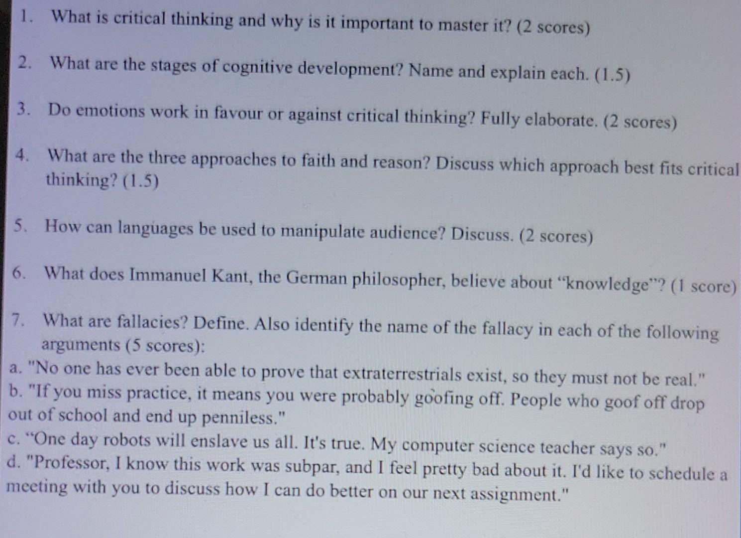 which critical thinking term can be described as maintaining a trust but verify