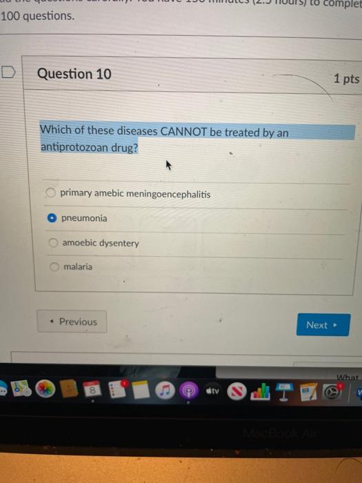 Solved complet 100 questions. Question 10 1 pts Which of | Chegg.com