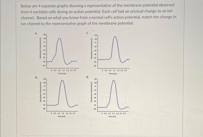 Solved Below are 4 separate graphs showing a representative | Chegg.com