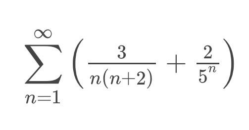 Solved ∑n=1∞(n(n+2)3+5n2) | Chegg.com