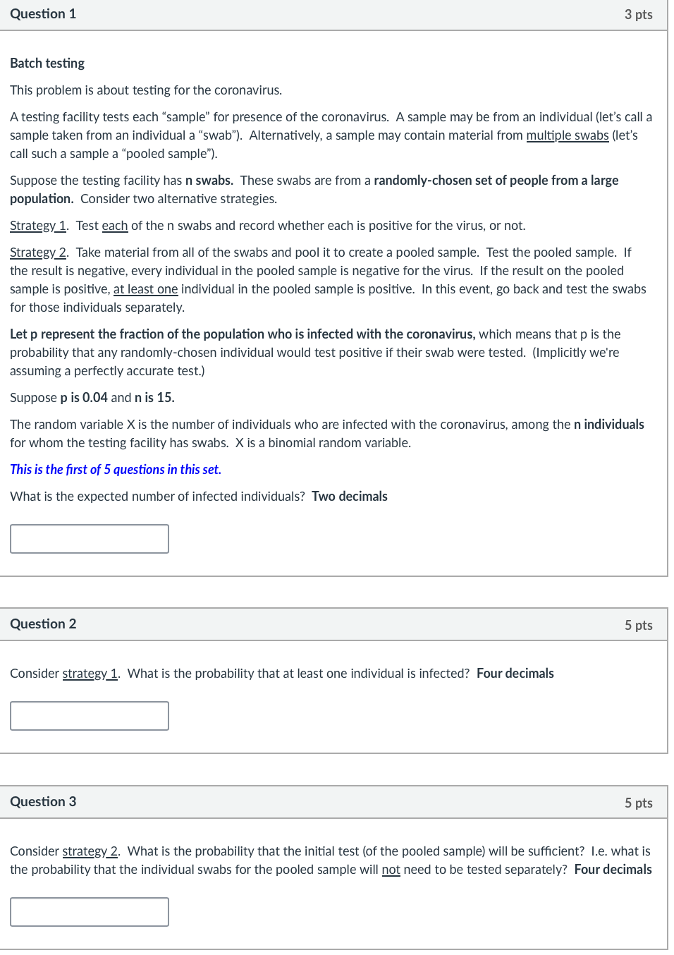 Solved Batch testingThis problem is about testing for the | Chegg.com