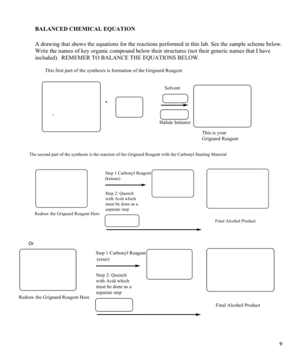 Solved BALANCED CHEMICAL EQUATION A drawing that shows the | Chegg.com
