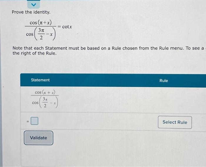 Solved Prove The Identity Cos X X Cos Note That Chegg Com