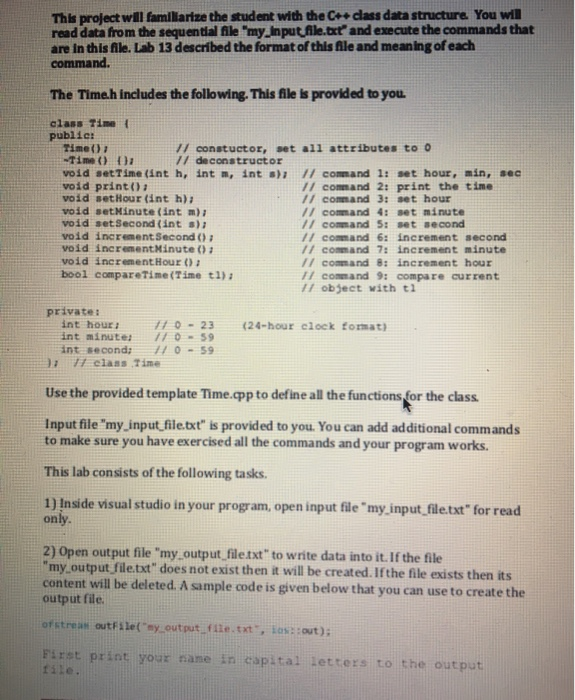 Solved This project will familiarize the student with the | Chegg.com